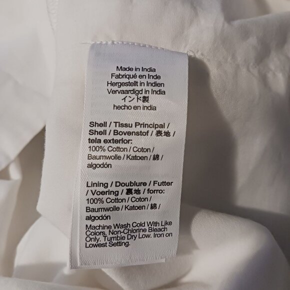 NEW Madewell V-neck Mini Shirtdress 100% Cotton in Eyelet White Size S - Picture 10 of 14